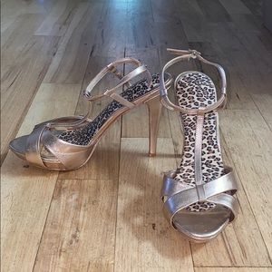 Badgley Mischka Rose Gold High Heels